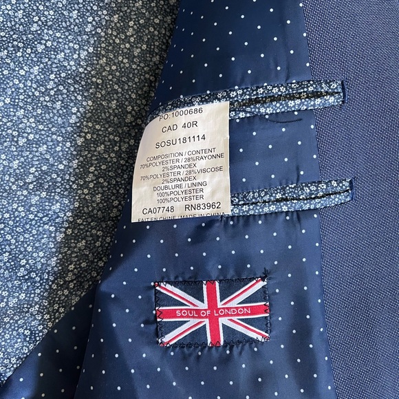 Men’s Blue Hudson’s Bay Blazer Jacket - Picture 5 of 10